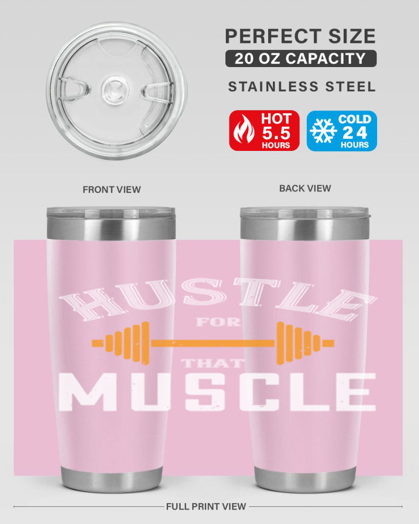 hustel for that muscle 92#- gym- Tumbler