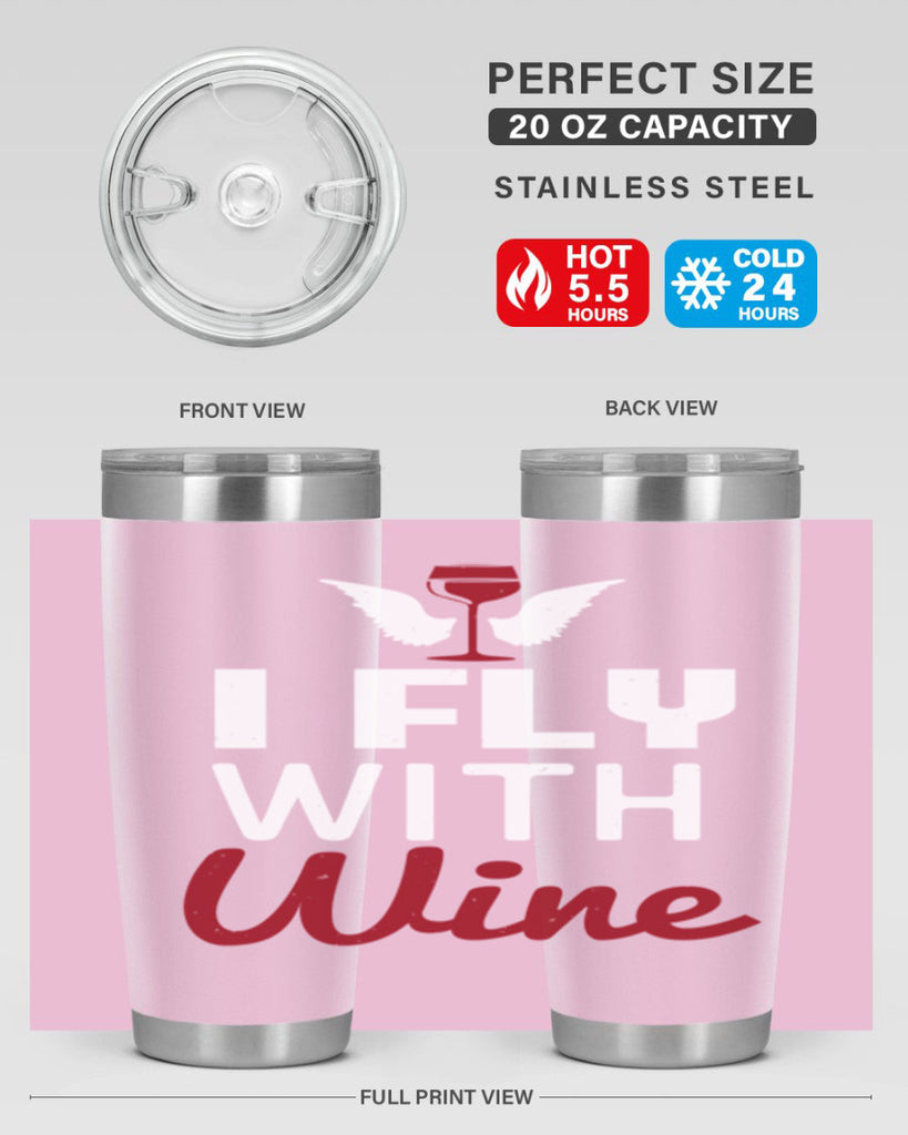 i fly with wine 212#- wine- Tumbler