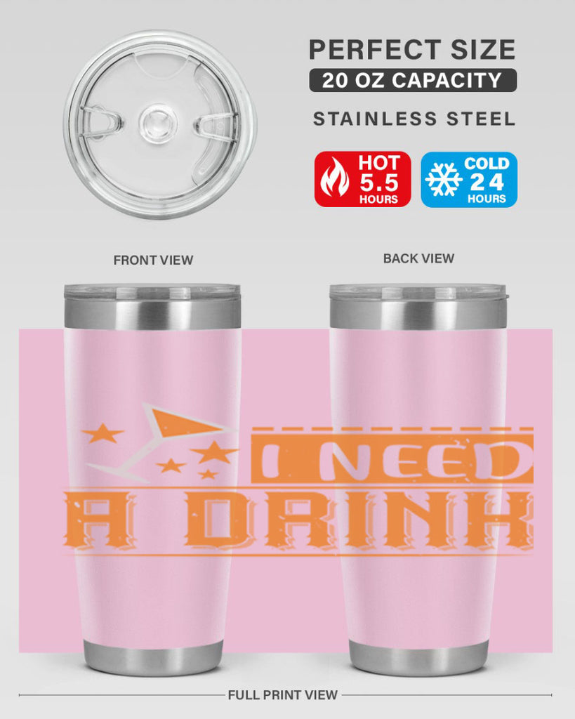 i need a drink 66#- mardi gras- Tumbler