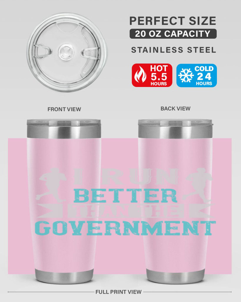 i run better than the government 39#- running- Tumbler