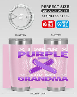 i wear purple for grandma 171#- alzheimers- Tumbler