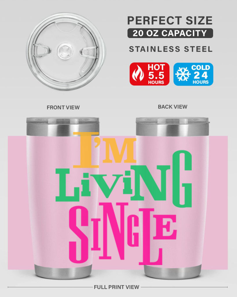 im living single 108#- black words phrases- Cotton Tank