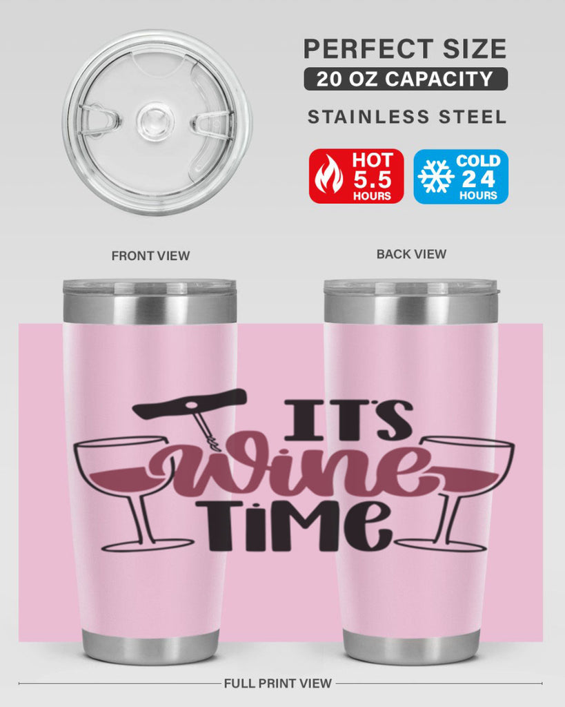 its wine time 46#- wine- Tumbler