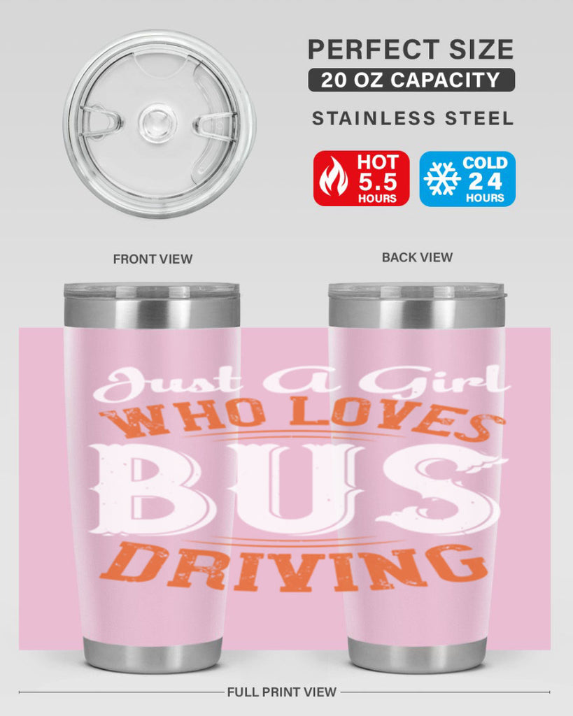 just a girl who loves bus driving Style 23#- bus driver- tumbler