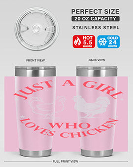 just a girl who loves chicken Style 3#- chicken- Tumbler