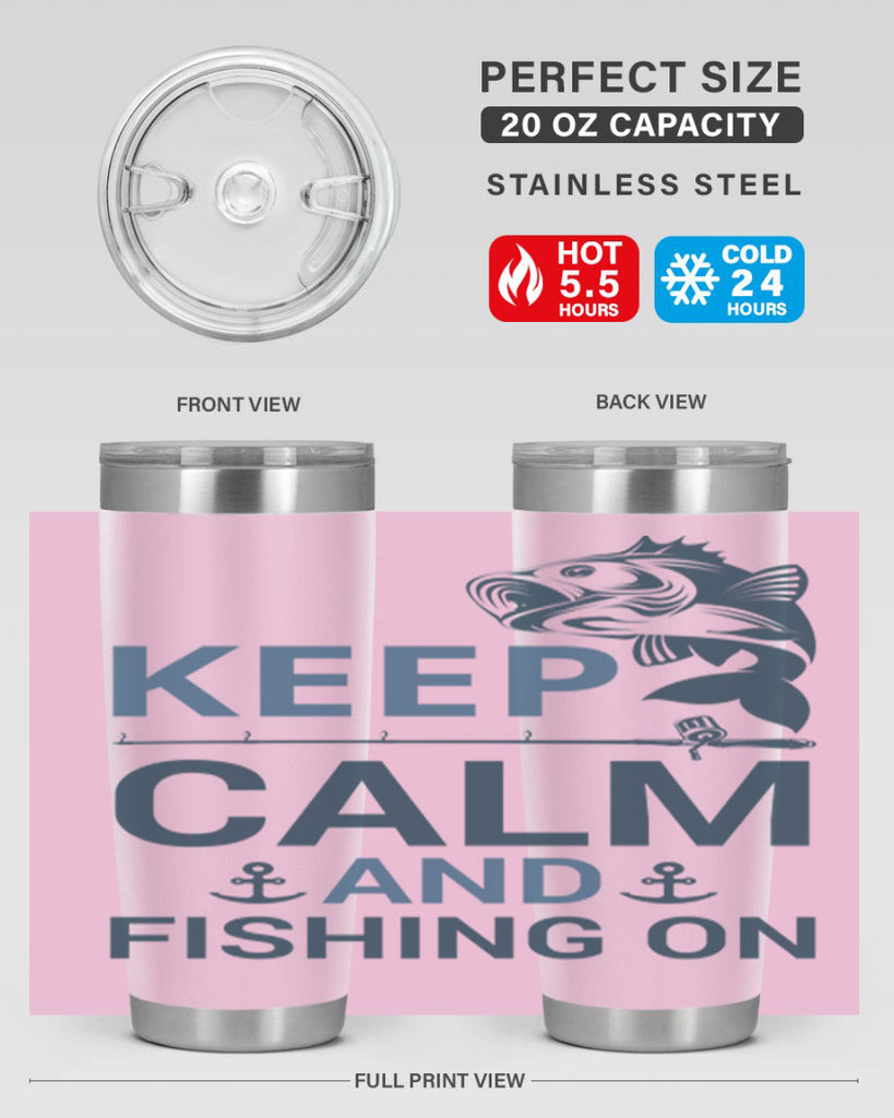 keep calm 65#- fishing- Tumbler