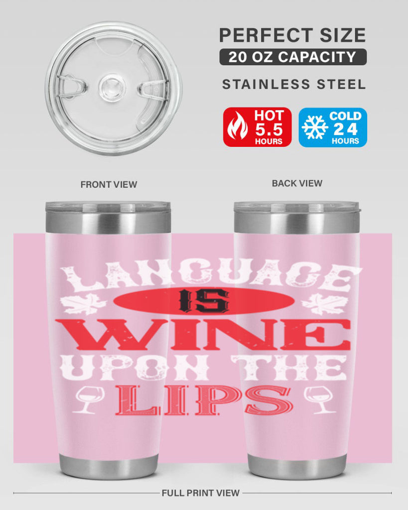 language is wine upon the 72#- wine- Tumbler