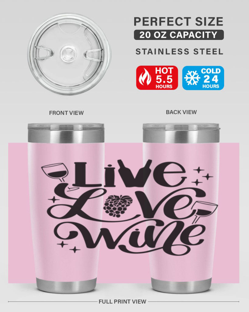 live love wine 43#- wine- Tumbler