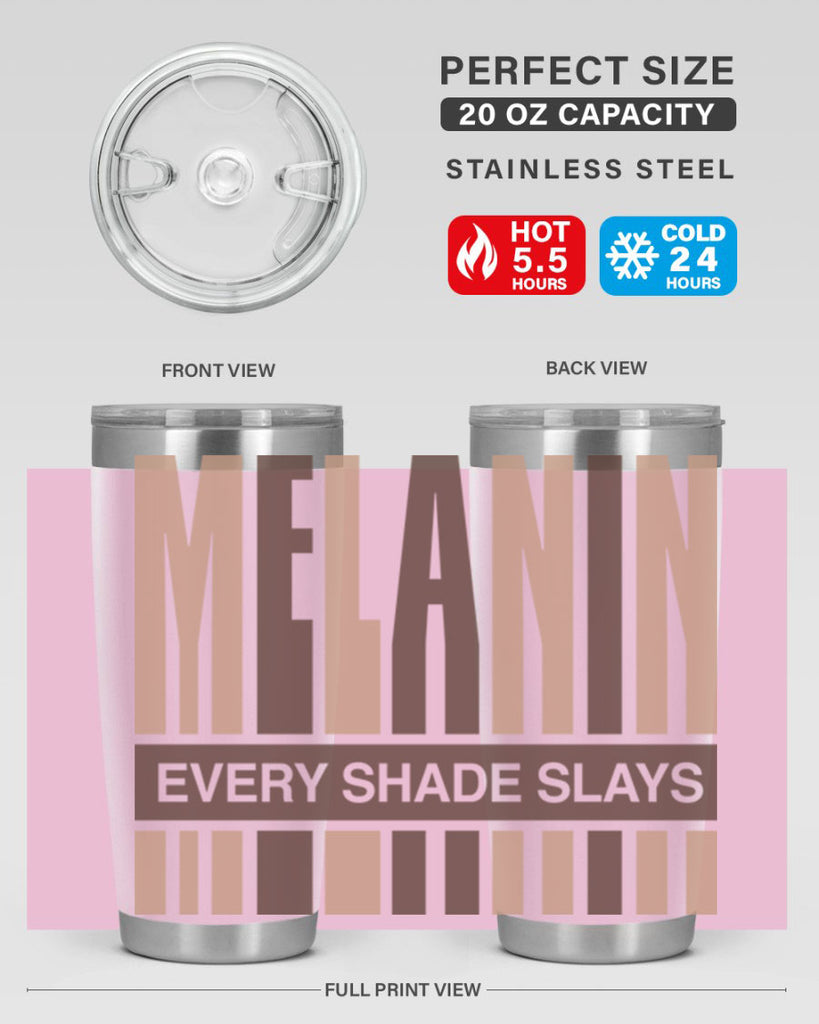 melanin every shade slays 90#- black words phrases- Cotton Tank