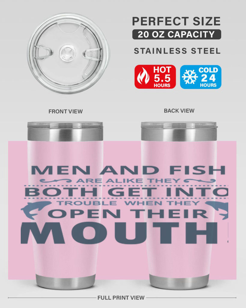 men fish 52#- fishing- Tumbler