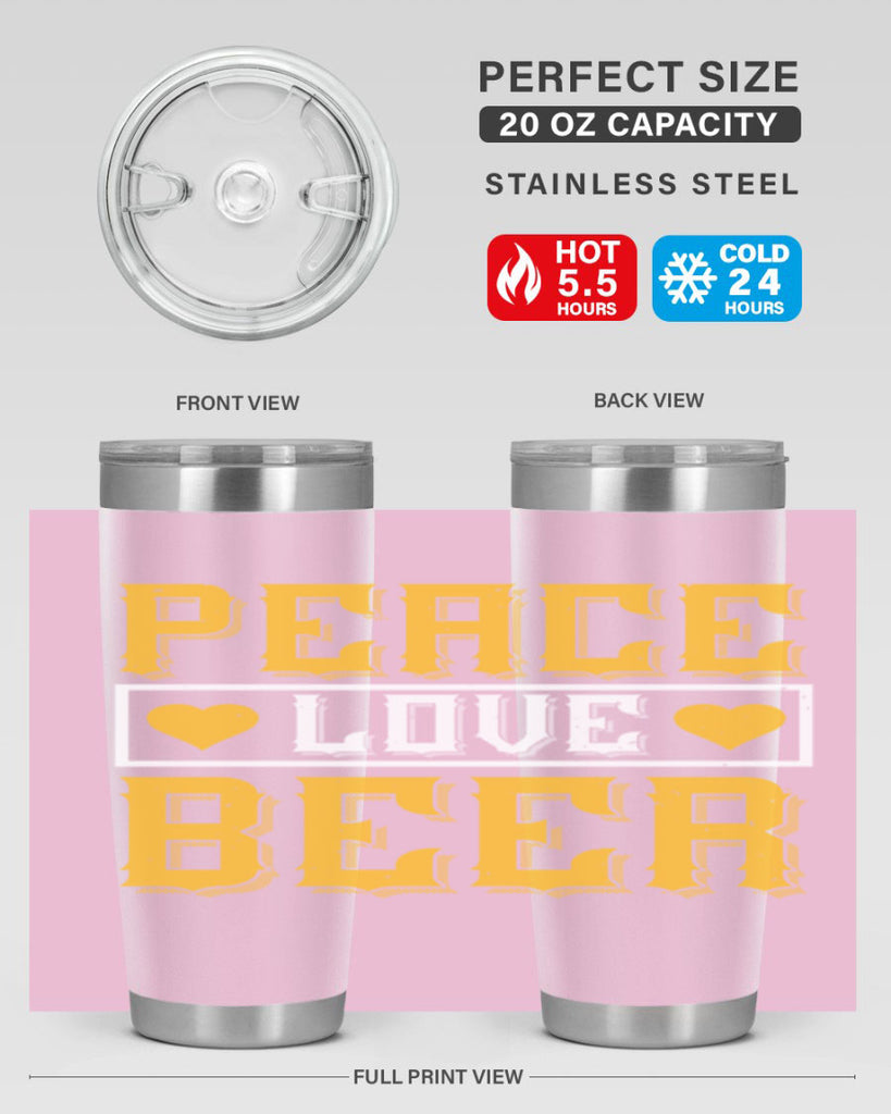 peace love beer 53#- beer- Tumbler