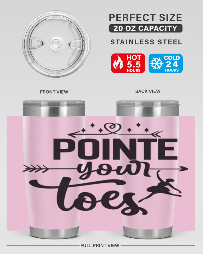 pointe your toes 72#- ballet- Tumbler