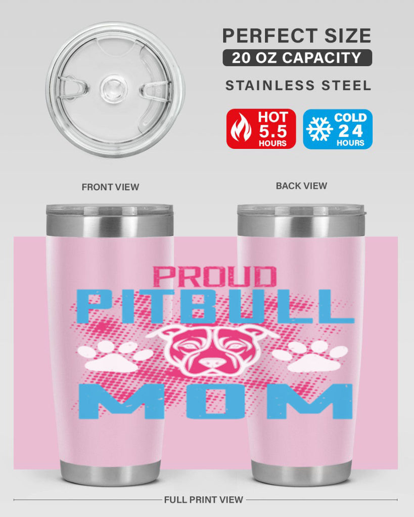 proud pitbull mom 70#- mom- Tumbler