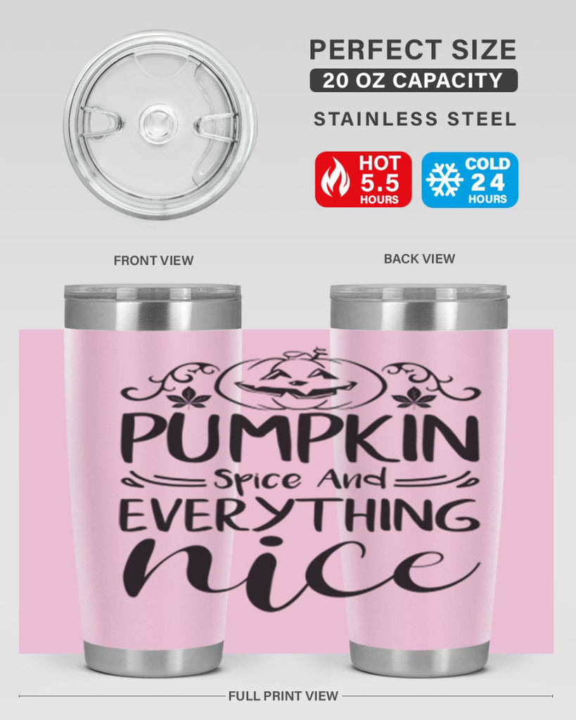 pumpkin spice and everything nice 542#- fall- Tumbler
