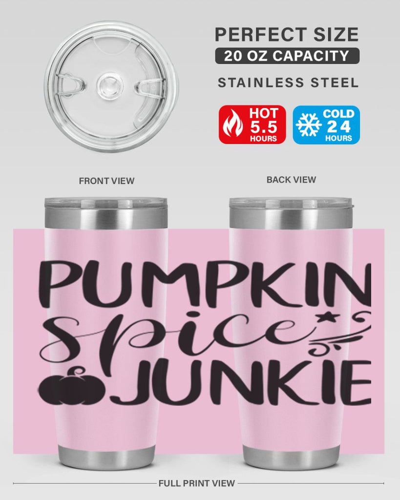 pumpkin spice junkie 548#- fall- Tumbler