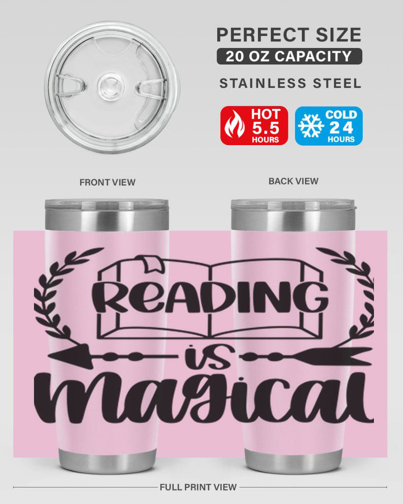 reading is magical 30#- reading- Tumbler