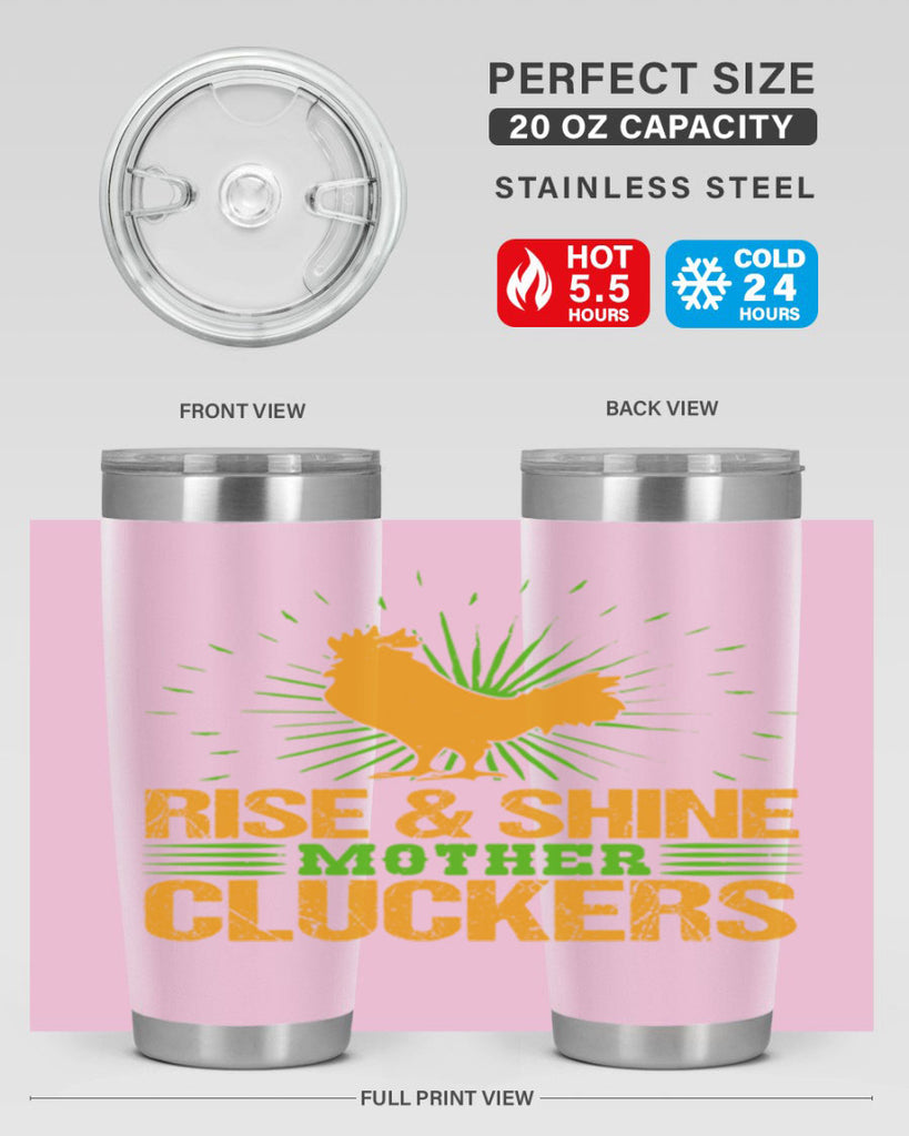 rise and shine mother cluckers 38#- farming and gardening- Tumbler