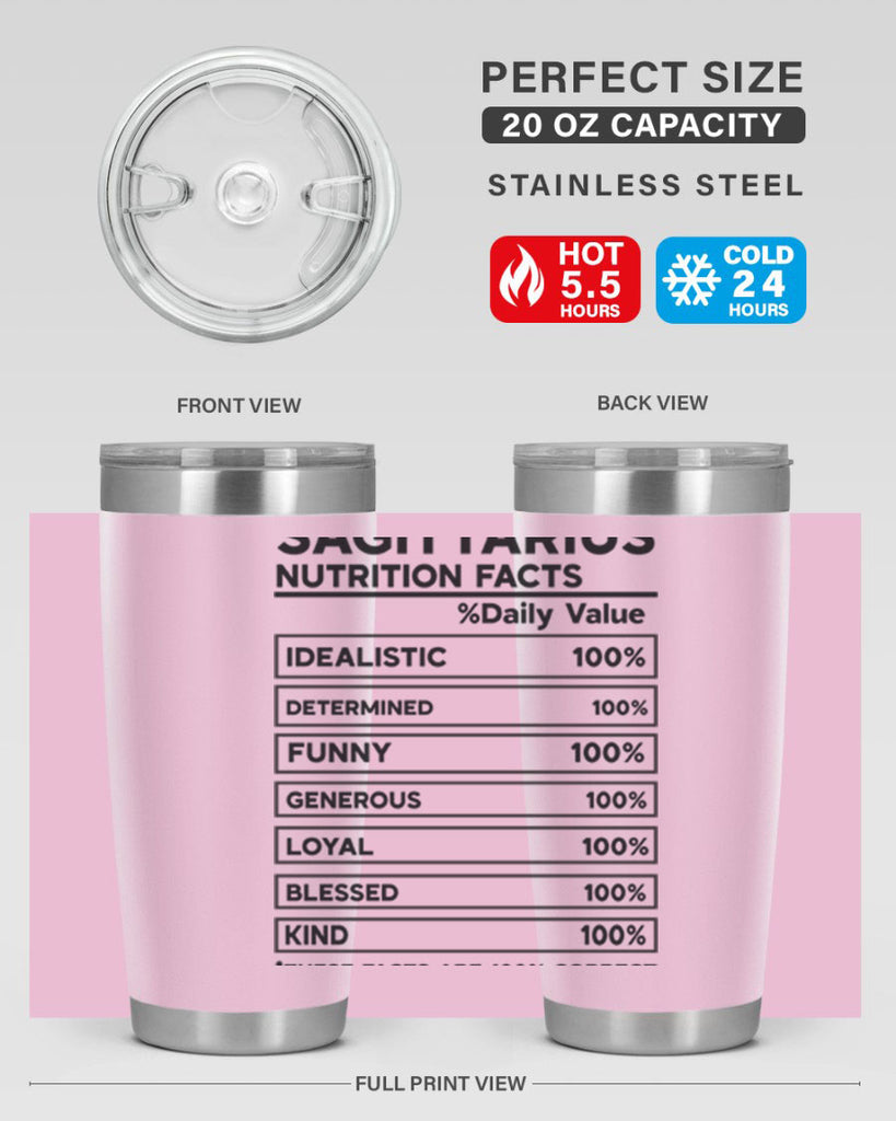 sagittarius Nutrition Facts 400#- zodiac- Tumbler