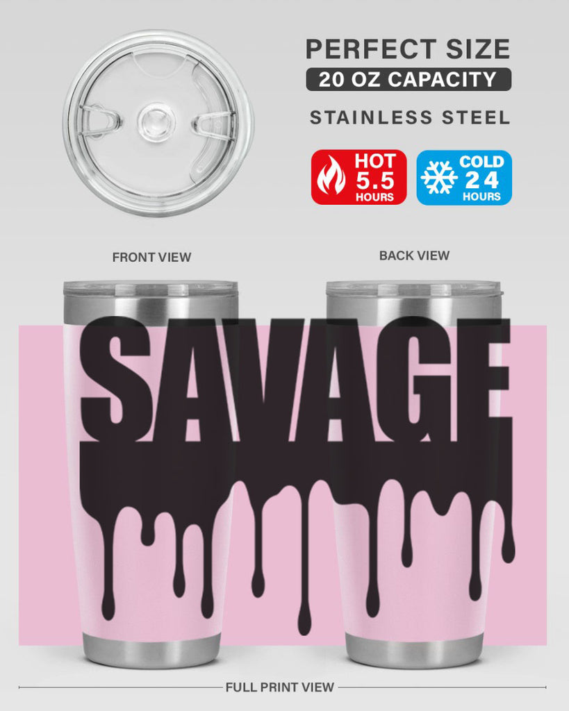 savage drip 41#- black words phrases- Cotton Tank