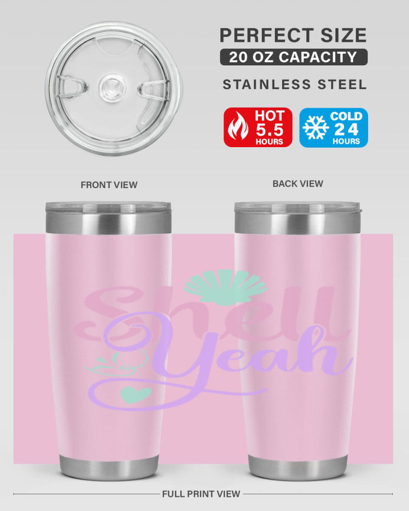 shell yeah 7#- mermaid- Tumbler