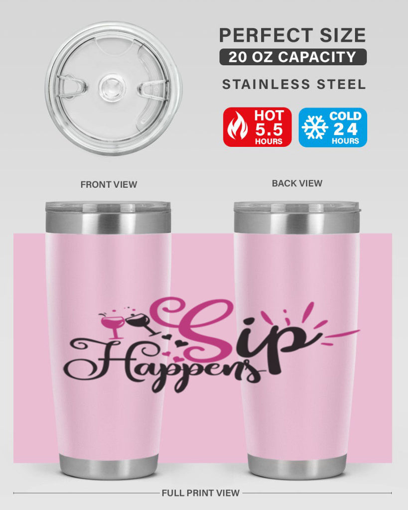 sip happens 163#- wine- Tumbler