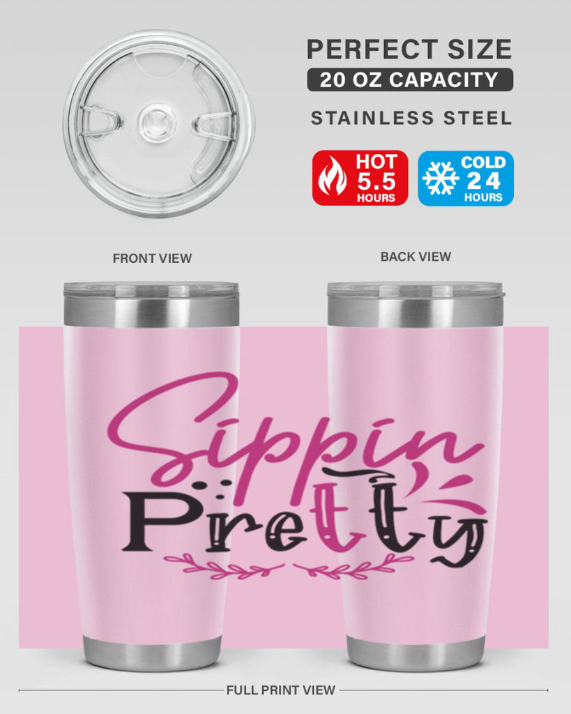 sippin pretty 161#- wine- Tumbler