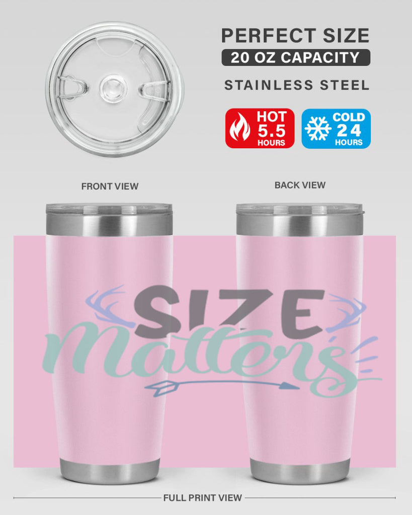 size matters 195#- fishing- Tumbler