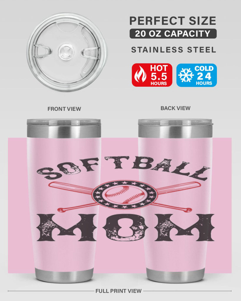 softball mom 66#- mom- Tumbler