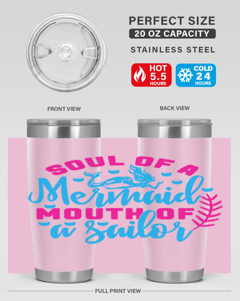 soul of a mermaid mouth of a sailor 618#- mermaid- Tumbler