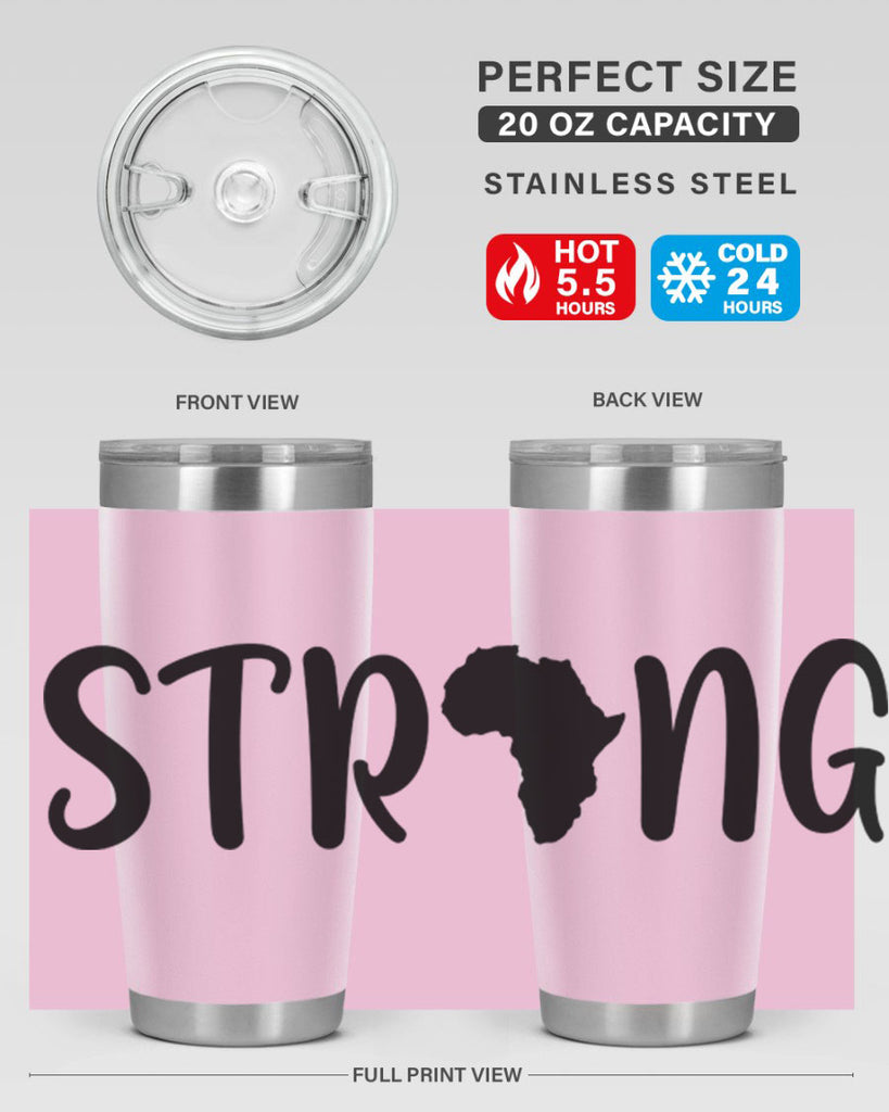 strong africa svg 24#- black words phrases- Cotton Tank
