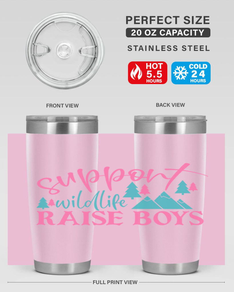 support wildlife raise boys 300#- mom- Tumbler