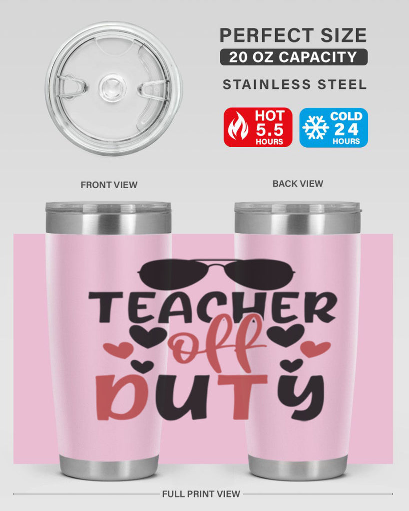 teacher off duty Style 141#- teacher- tumbler