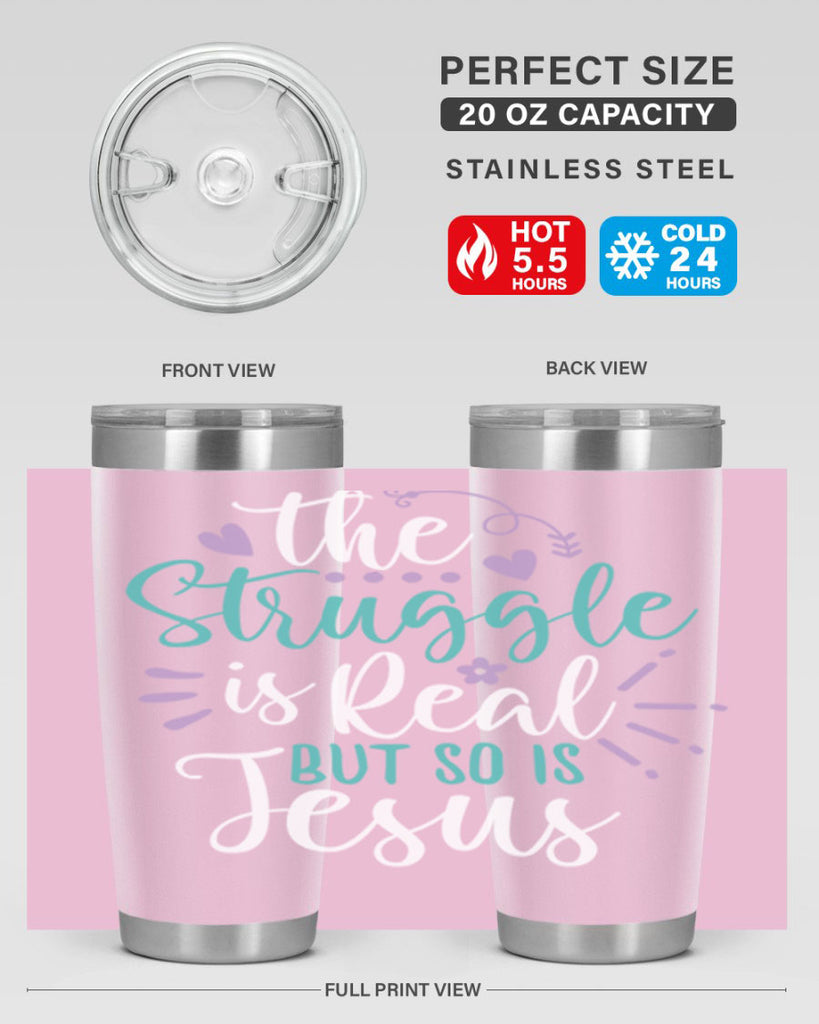 the struggle is real but so is jesuss 4#- easter- Tumbler