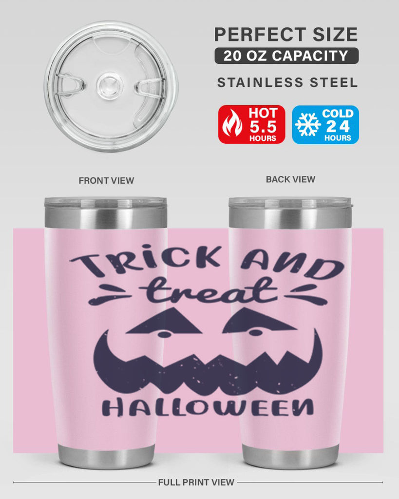 trick and treat halloween 126#- halloween- Tumbler