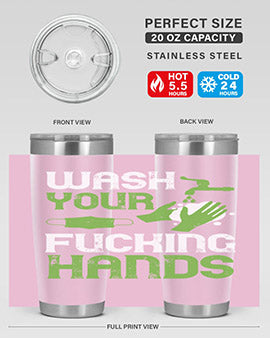 wash your fucking hands Style 14#- corona virus- Cotton Tank