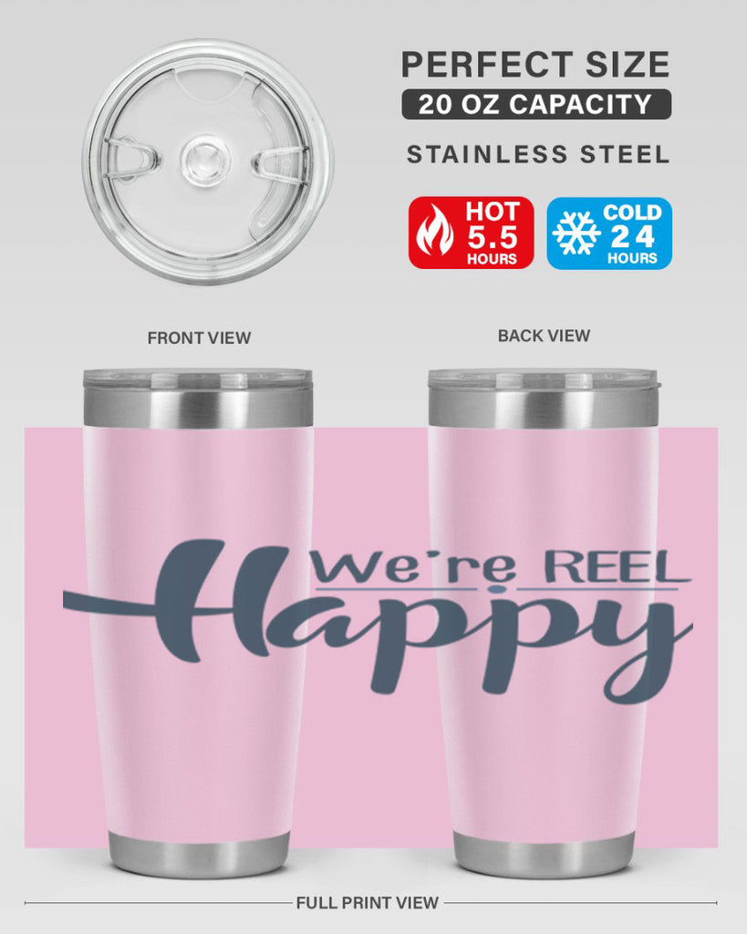 we are reel happy 16#- fishing- Tumbler