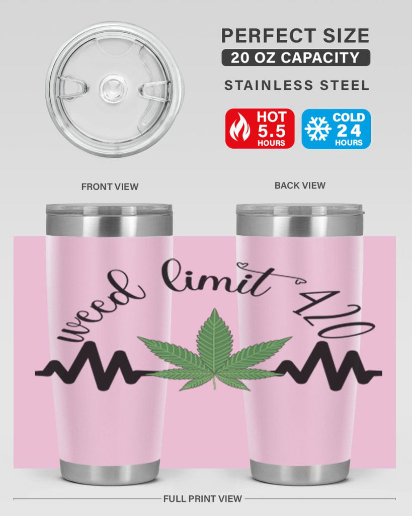 weed limit 420 cannabis heartbeat 292#- marijuana- Tumbler