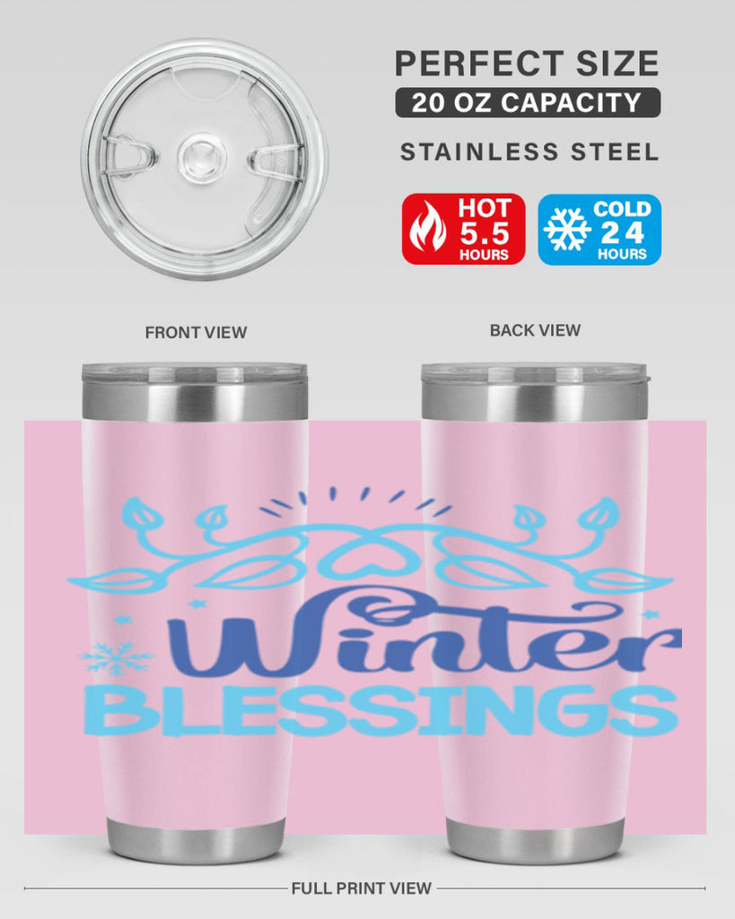 winter blessings 495#- winter- Tumbler