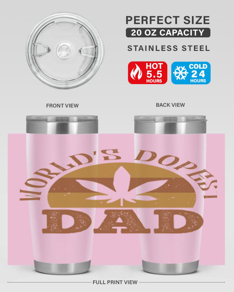 world’s dopest dad 137#- fathers day- Tumbler