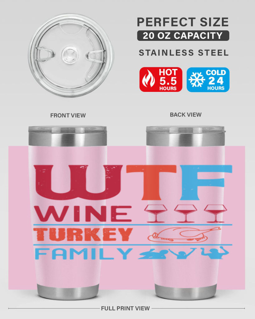 wtf wine turkey family 102#- wine- Tumbler