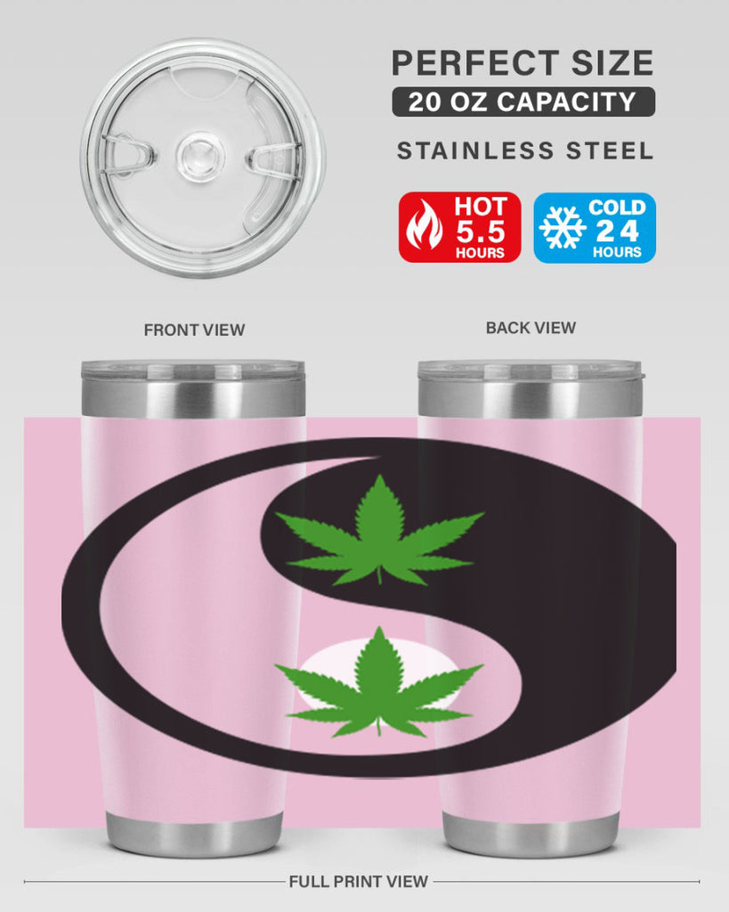 yin and yang weed 311#- marijuana- Tumbler