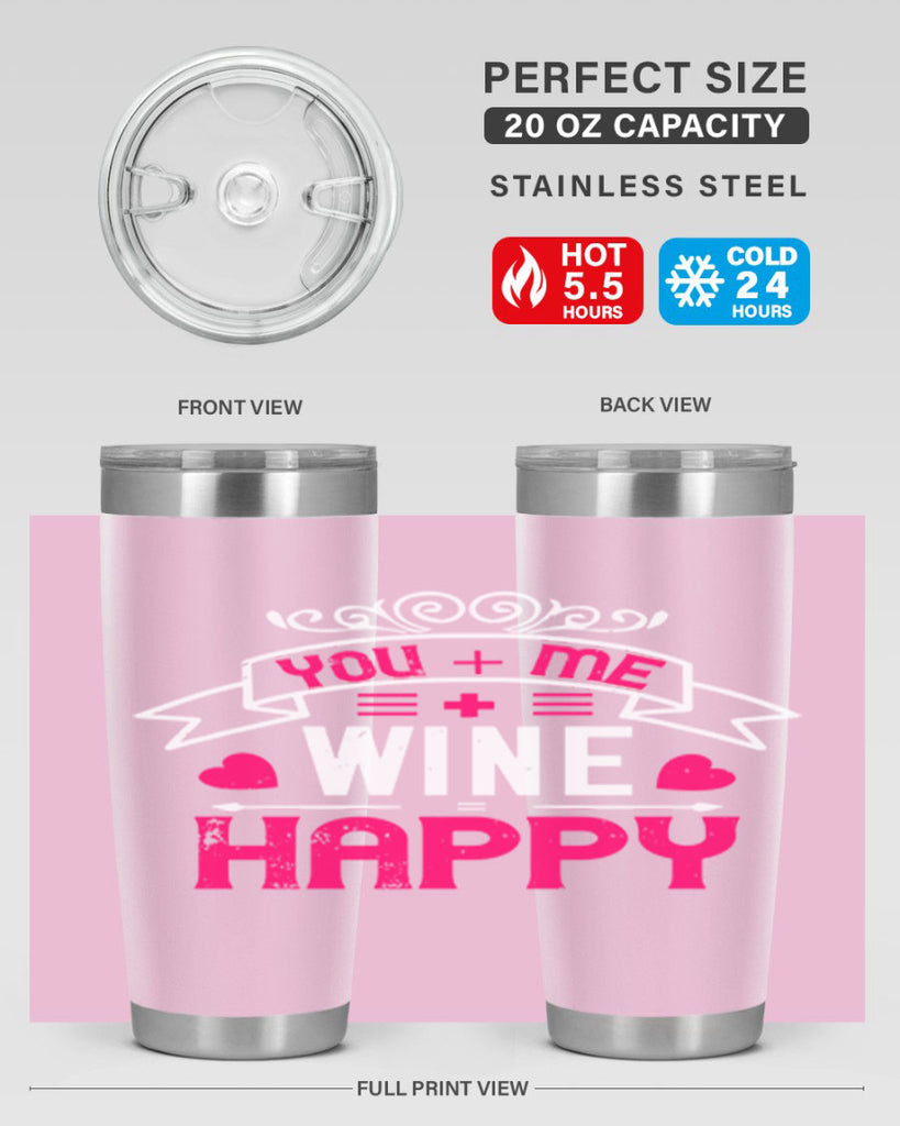 you me wine happy 1#- valentines day- Tumbler