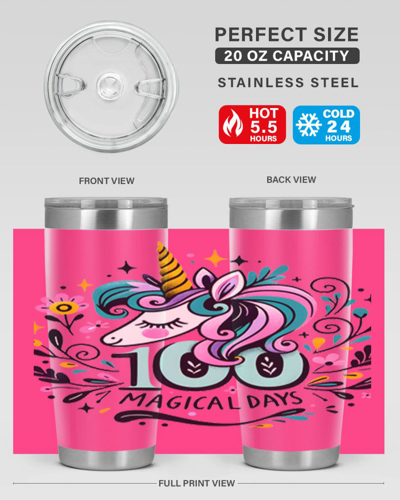 100 Day Magical Sublimation 27#- 100 days of school- Tumbler