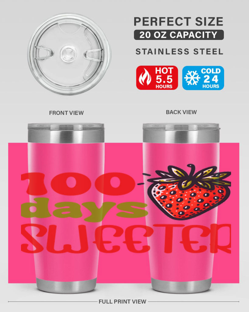 100 days sweeter Sublimation 34#- 100 days of school- Tumbler