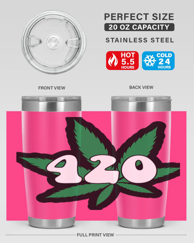 420 4#- marijuana- Tumbler