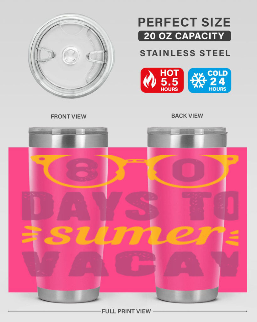 8 days to sumer vacay 1#- 100 days of school- Tumbler