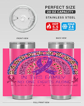 Alzheimer Awareness Purple Rainbow 2#- alzheimers- Tumbler