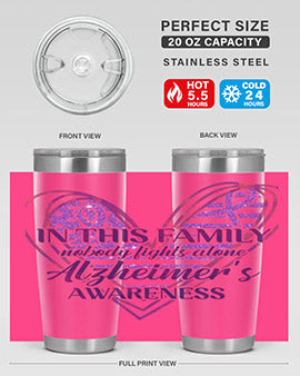 AlzheimerS Awareness American Flag 11#- alzheimers- Tumbler