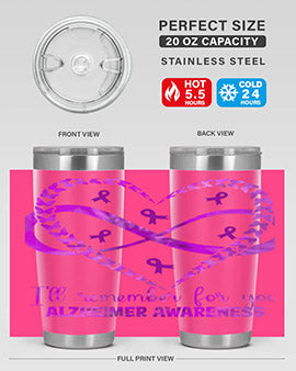 AlzheimerS Awareness Heart Infinity 14#- alzheimers- Tumbler