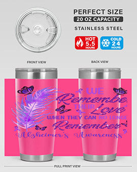 AlzheimerS Awareness Remember Love 19#- alzheimers- Tumbler